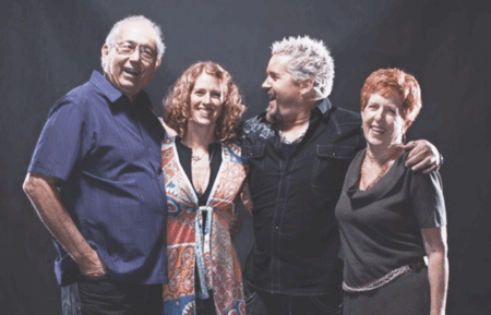 Guy Fieri with his parents and sister