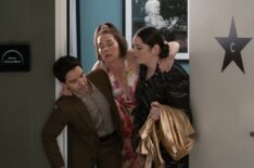 Paul W. Downs, Julianne Nicholson, and Megan Stalter in 'Hacks' Season 4