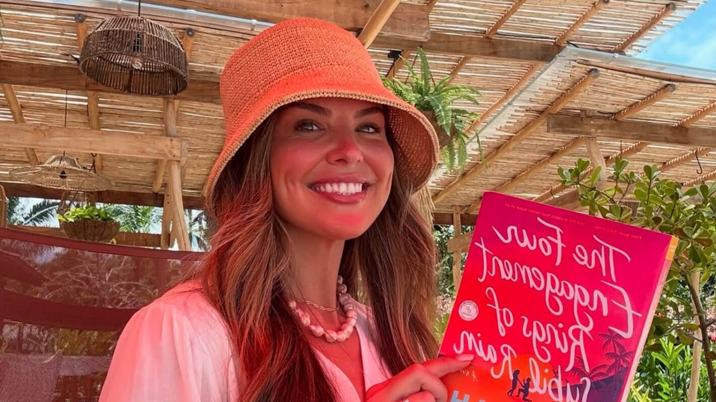 Hannah Brown with her book