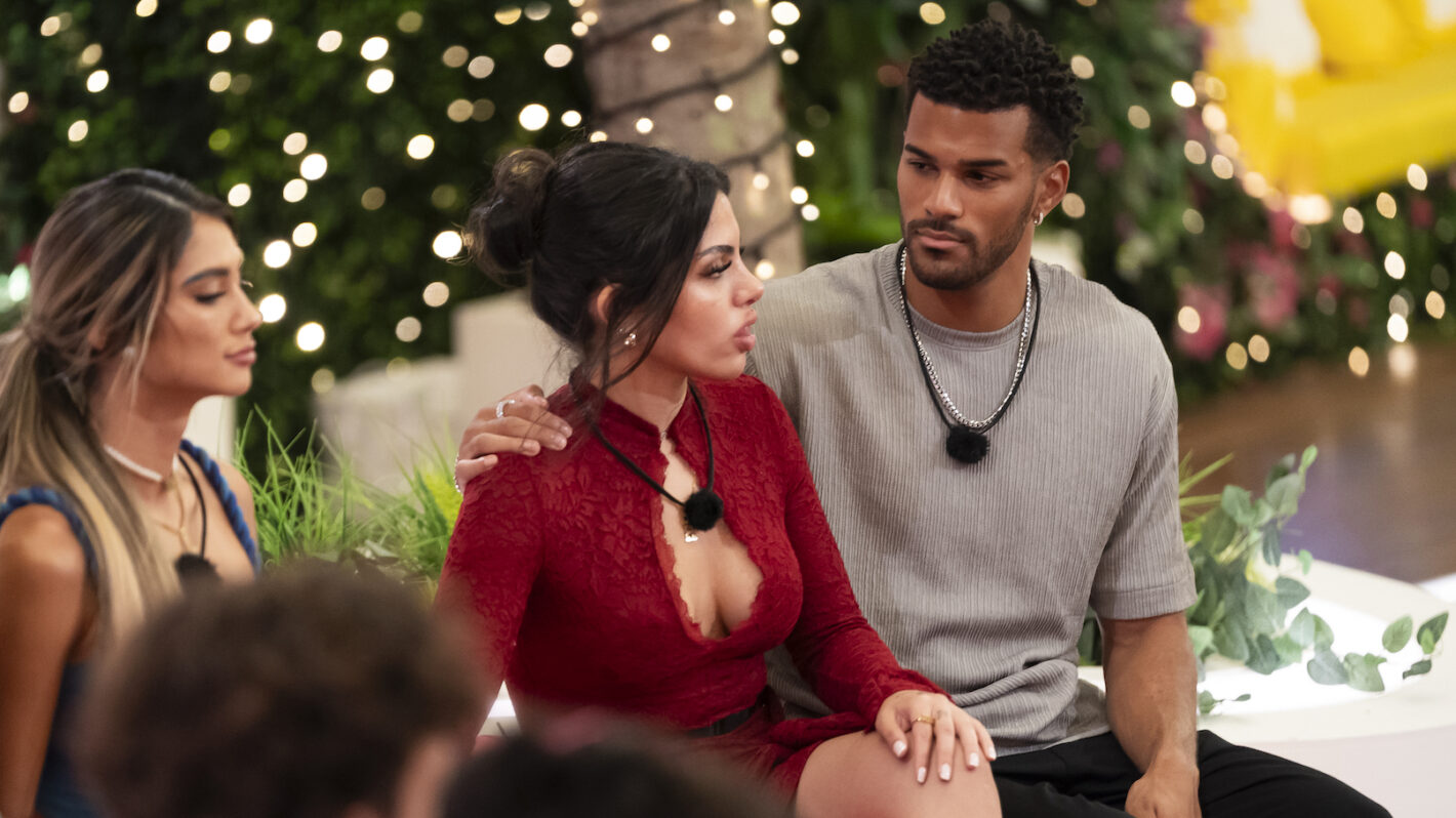 Isabelle “Belle-A” Walker, Huda Mustafa, Jeremiah Brown on 'Love Island USA'