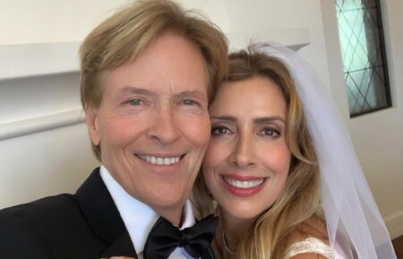 Jack Wagner and Michelle Wolf at their wedding