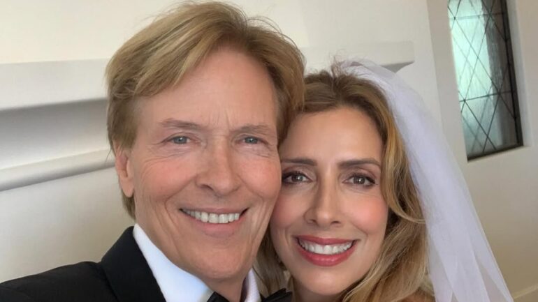 Jack Wagner and Michelle Wolf at their wedding