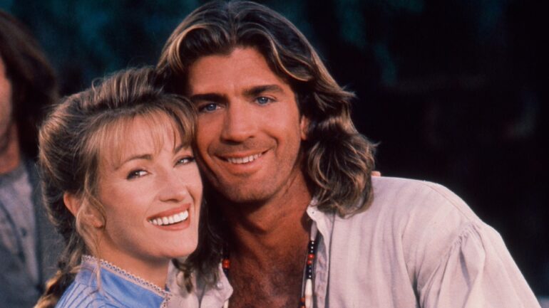 Jane Seymour, Joe Lando as Michaela and Sully in 'Dr. Quinn, Medicine Woman'
