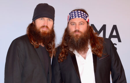 Jase Robertson and Willie Robertson attend the 47th annual CMA Awards at the Bridgestone Arena on November 6, 2013 in Nashville, Tennessee