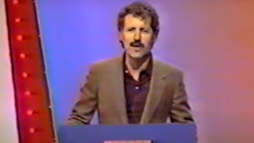 Alex trebek during the pilot episode of Jeopardy!