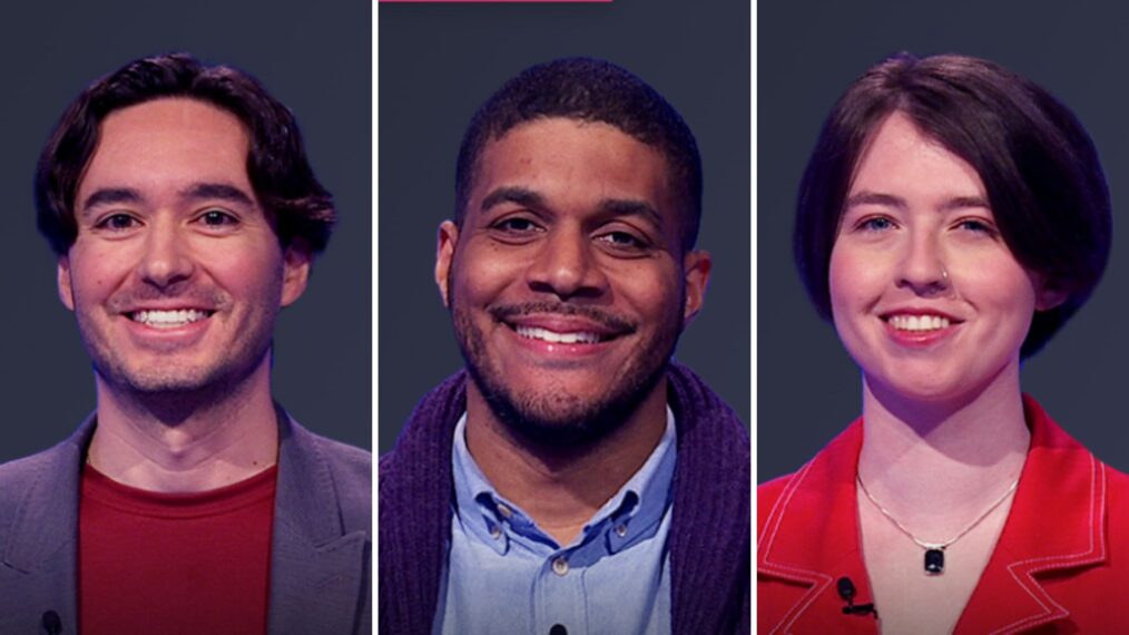 Jeopardy! contestants Peter Vorissis, Geoff Barnes, and Stella Trout on Tuesday, June 2, 2025