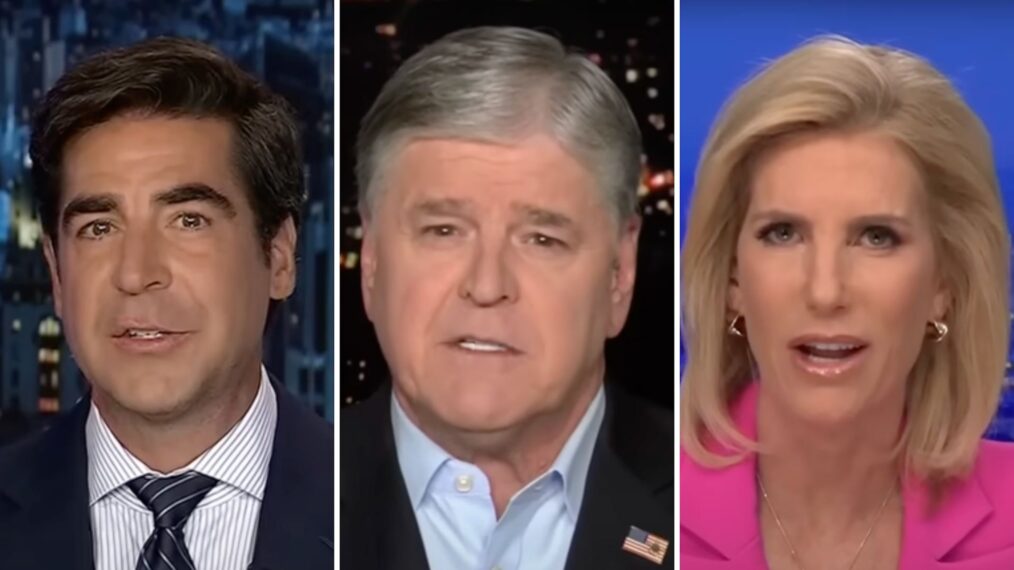 Jesse Watters, Sean Hannity, and Laura Ingraham
