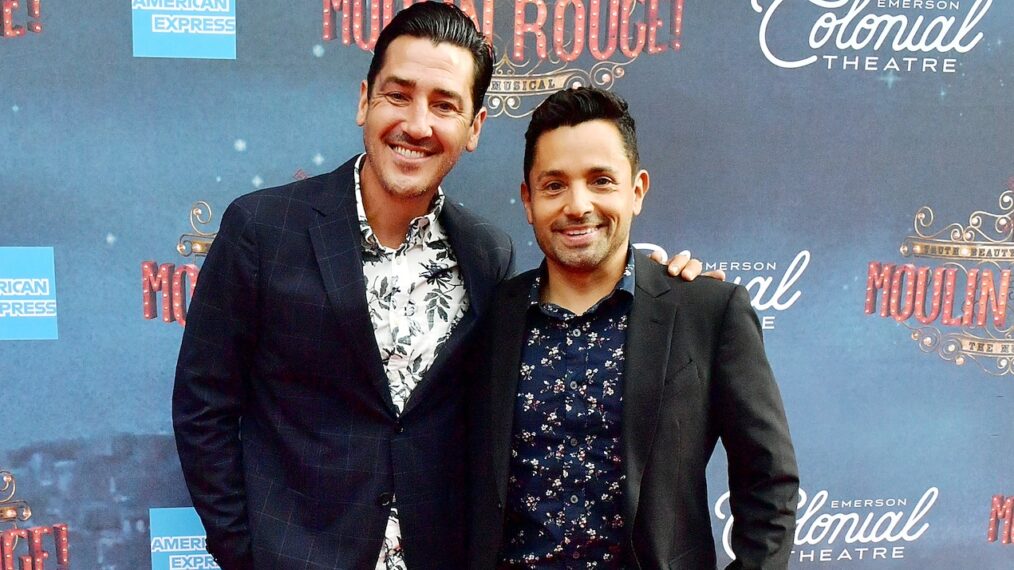Jonathan Knight and Harley Rodriguez at Moulin Rouge The Musical