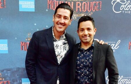 Jonathan Knight and Harley Rodriguez at Moulin Rouge The Musical