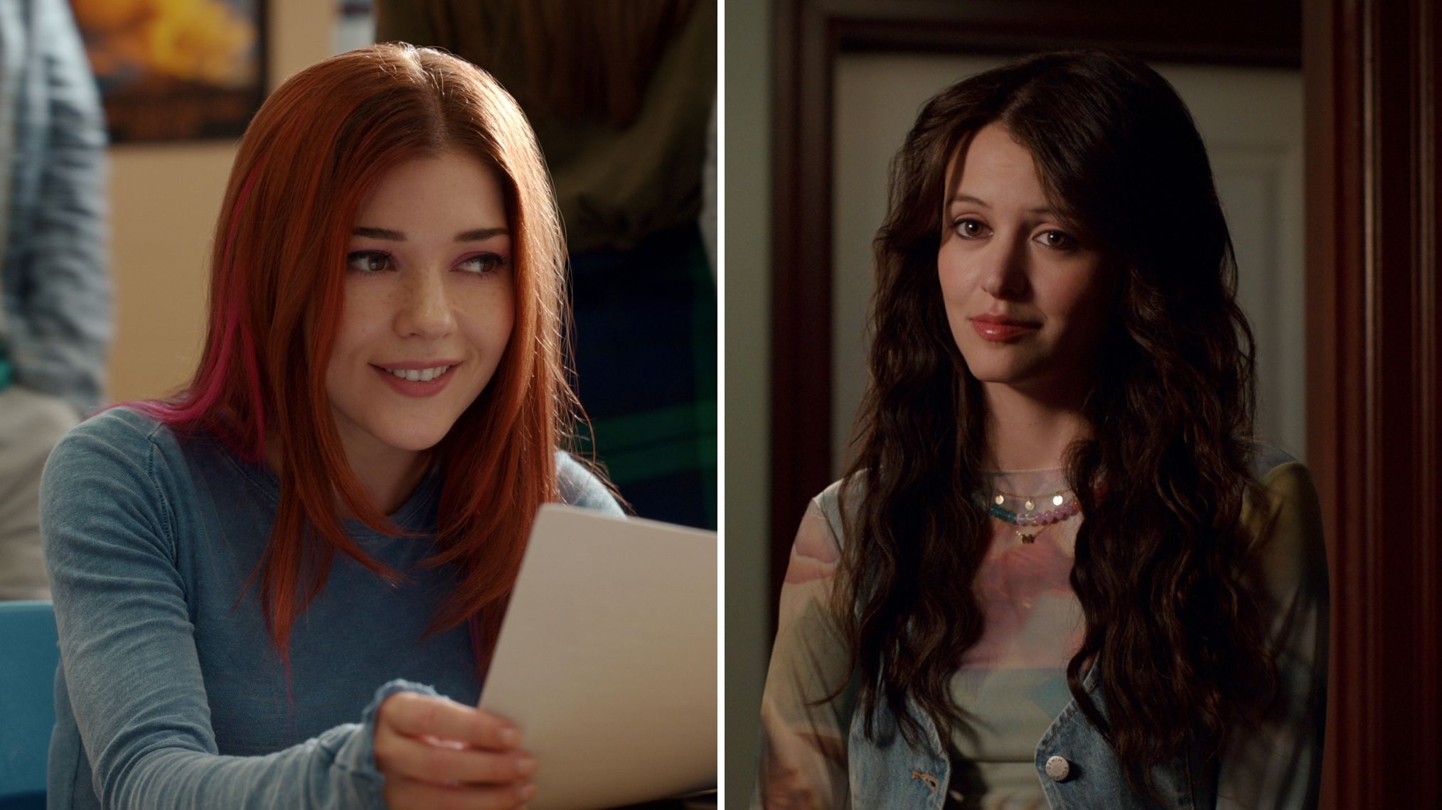 Katie Douglas and Sara Waisglass as Abby and Max in 'Ginny & Georgia' Season 3