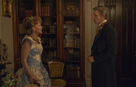 Kelli O'Hara and Ward Horton as Aurora and Charles in 'The Gilded Age' Season 3