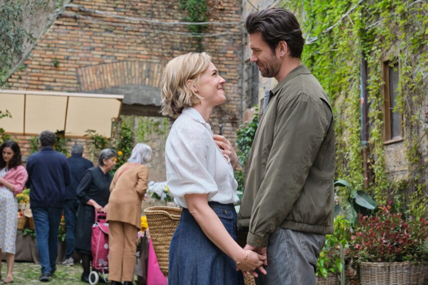 Kevin McGarry and Eloise Mumford as Leo and Liara in 'Villa Amore'