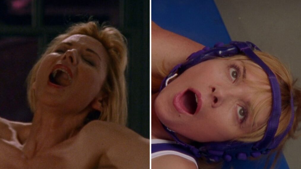 Kim Cattrall as Samantha Jones in 'Sex and the City' Season 3 Episode 7; Kim Cattrall as Samantha Jones in 'Sex and the City' Season 4 Episode 8
