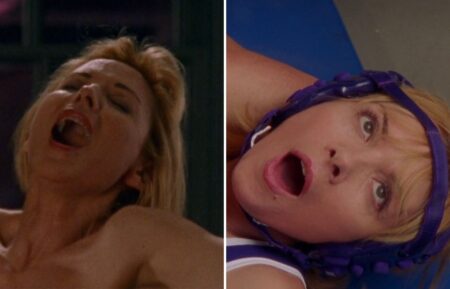 Kim Cattrall as Samantha Jones in 'Sex and the City' Season 3 Episode 7; Kim Cattrall as Samantha Jones in 'Sex and the City' Season 4 Episode 8