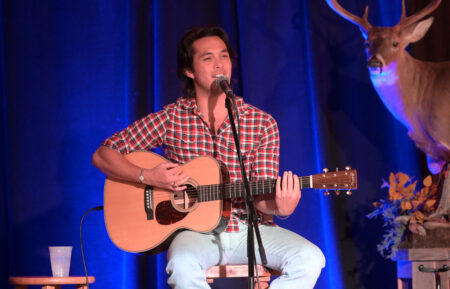 Singer & songwriter Laine Hardy performs during Country Outdoors Writers Round
