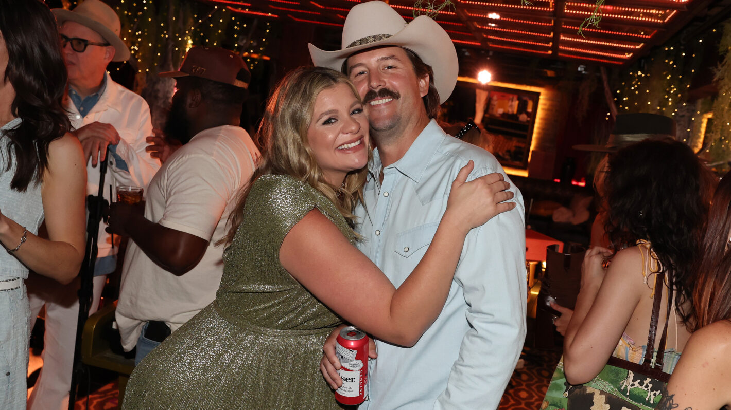 Lauren Alaina and Cam Arnold attend the launch of Golden West Boots