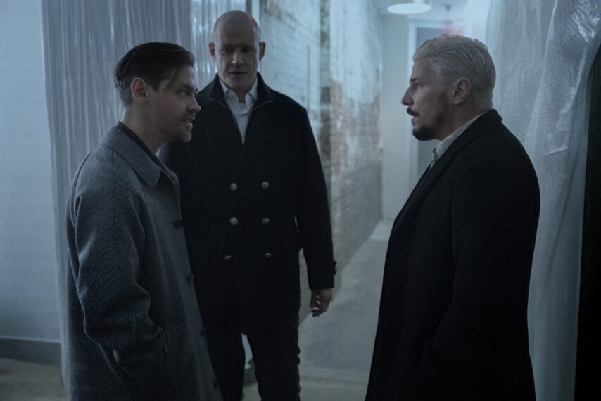 Tom Payne as Julian Emery, Paul Gorvin as Vincent, Michael Trotter as Joe Stabler Jr. — 'Law & Order: Organized Crime' Season 5 Episode 9 "Off the Books"