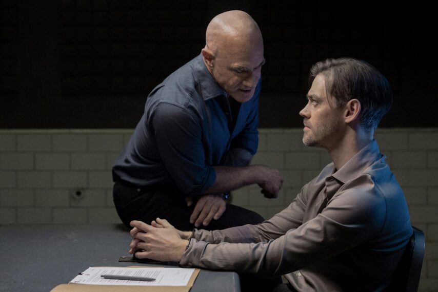 Christopher Meloni as Det. Elliot Stabler, Tom Payne as Julian Emery — 'Law & Order: Organized Crime' Season 5 Finale "He Was a Stabler"