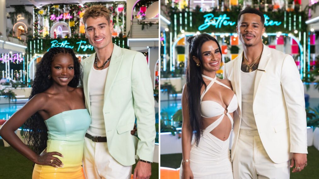 Yulissa Escobar, Ace Green of 'Love Island USA' Season 7 / Michelle “Chelley” Bissainthe, Austin Shepard of 'Love Island USA' Season 7