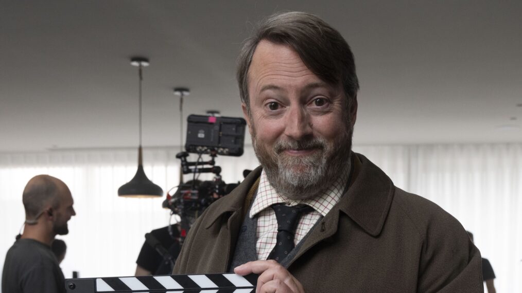 David Mitchell on set of 'Ludwig' Season 2