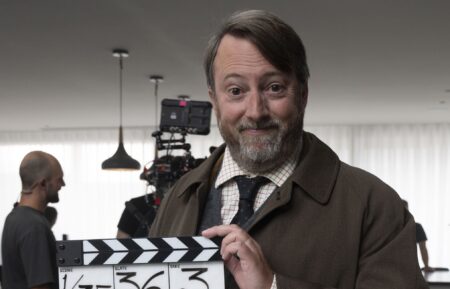 David Mitchell on set of 'Ludwig' Season 2