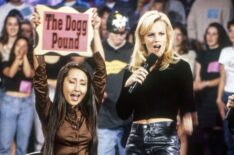 SINGLED OUT, contestant with Jenny McCarthy (right), 1995-97.