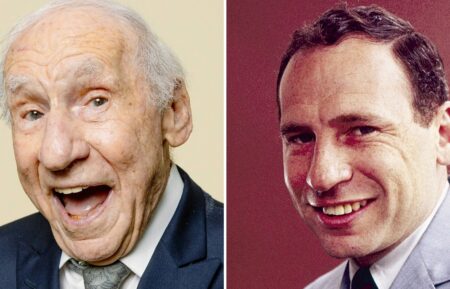 Mel Brooks in 2024 and in 1963 collage