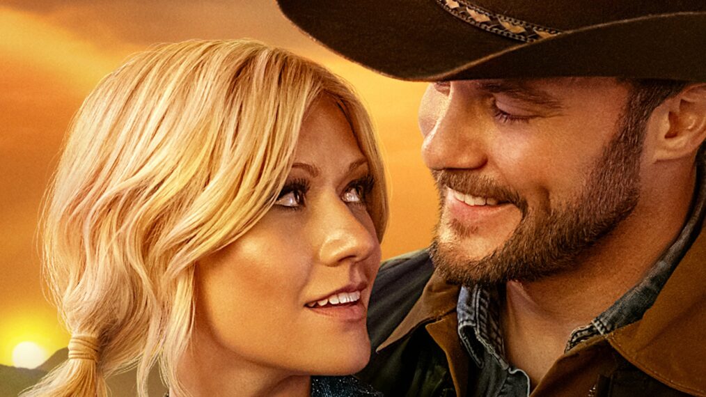 Katherine McNamara and Dennis Andres in 'Montana Mavericks'
