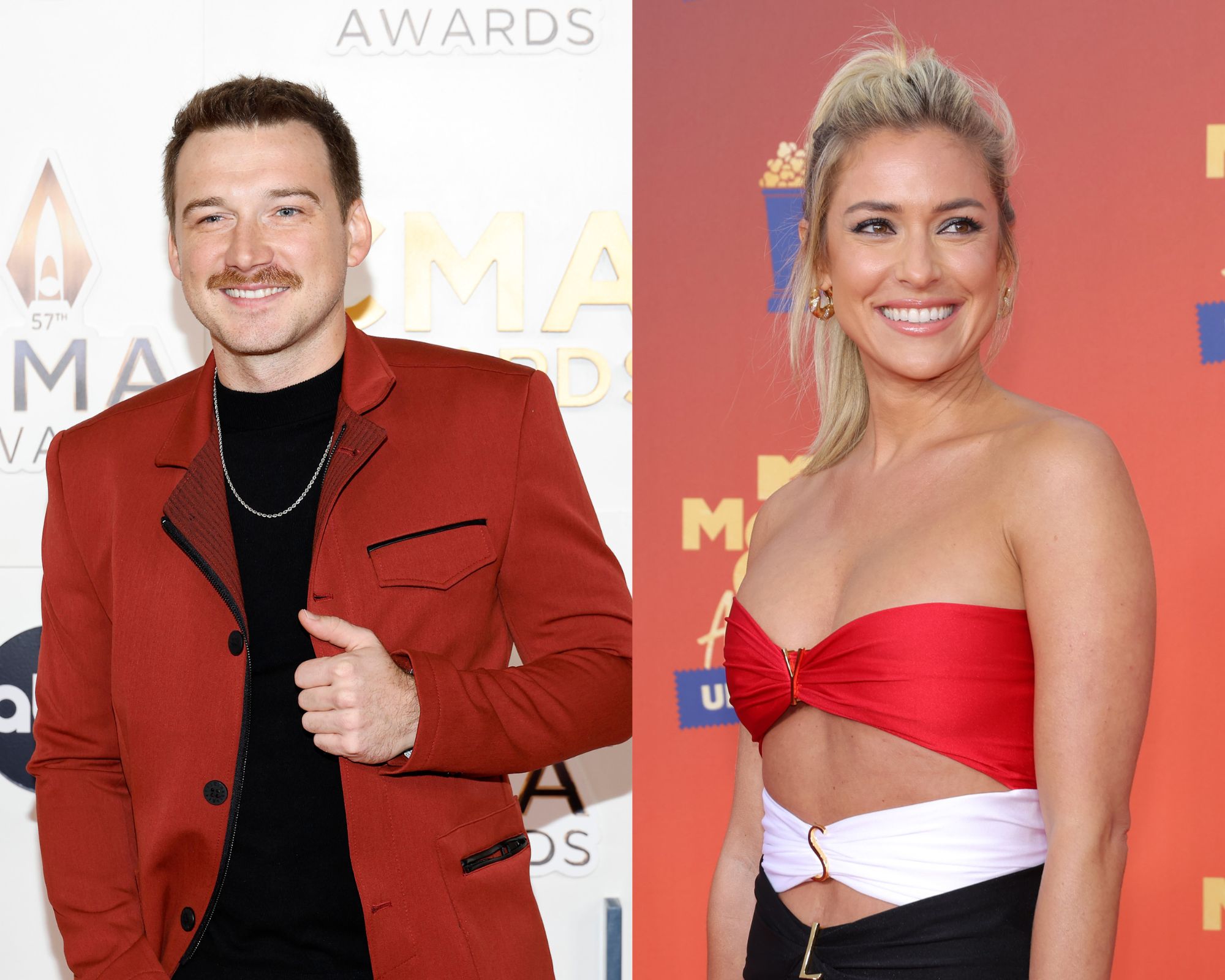Morgan Wallen (L) and Kristin Cavallari (R)