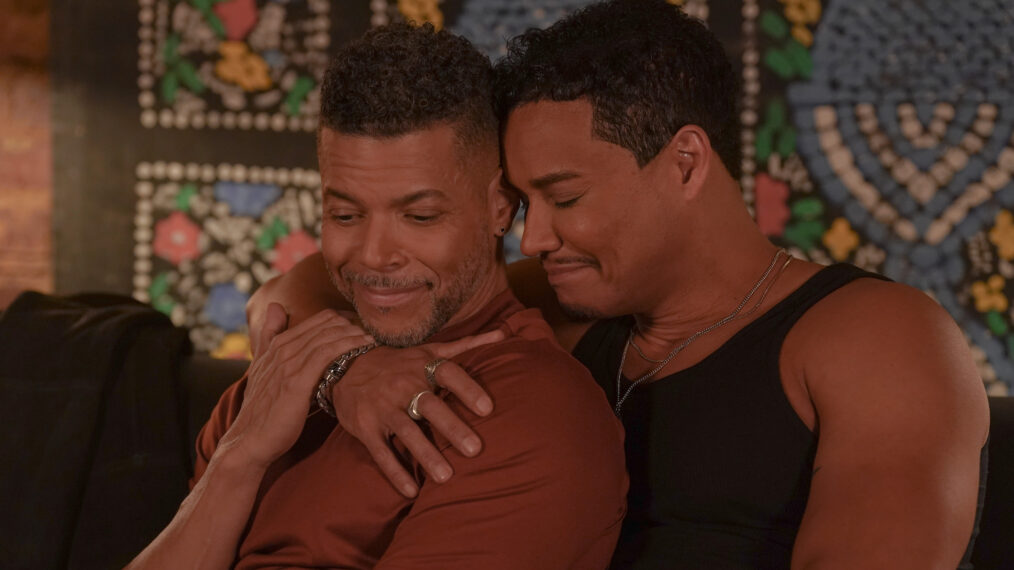 Wilson Cruz as Dr. Junito Vargas and Christian Vincent as Ricky in 'Noah's Arc: The Movie'