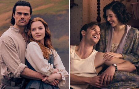 Jeremy Irvine, Hermione Corfield, Jamie Roy, and Harriet Slater for 'Outlander: Blood of My Blood'
