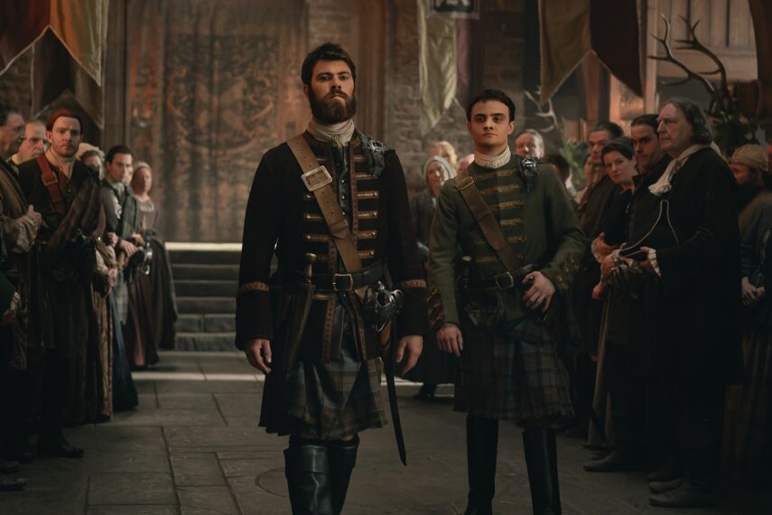 Sam Retford and Séamus McLean Ross in 'Outlander: Blood of My Blood' Season 1