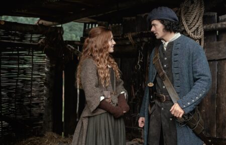 Harriet Slater and Jamie Roy in 'Outlander: Blood of My Blood' Season 1