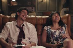 Adam DiMarco and Wally Baram as Peter and Carmen in 'Overcompensating' Season 1
