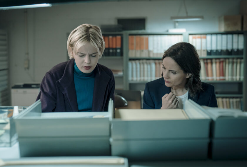 Bea Metcalf (Laura Fraser) and Patience Evans (Ella Maisy Purvis) in 'Patience' on PBS