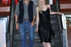 Paul Kelly and Sarah Pidgeon as JFK Jr and Carolyn Bessette are seen on the set of Ryan Murphy's 'American Love Story' in Downtown, Manhattan on June 18, 2025 in New York City.