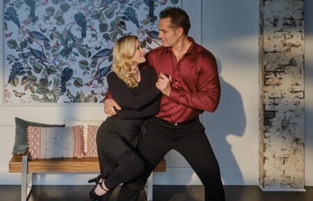 Alison Sweeney and Victor Webster as Hannah and Chad in 'Pie to Die For: A Hannah Swensen Mystery'