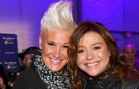Anne Burrell and Rachael Ray attend the Blue Moon Burger Bash presented by Pat LaFrieda Meats hosted by Rachael Ray at Pier 97