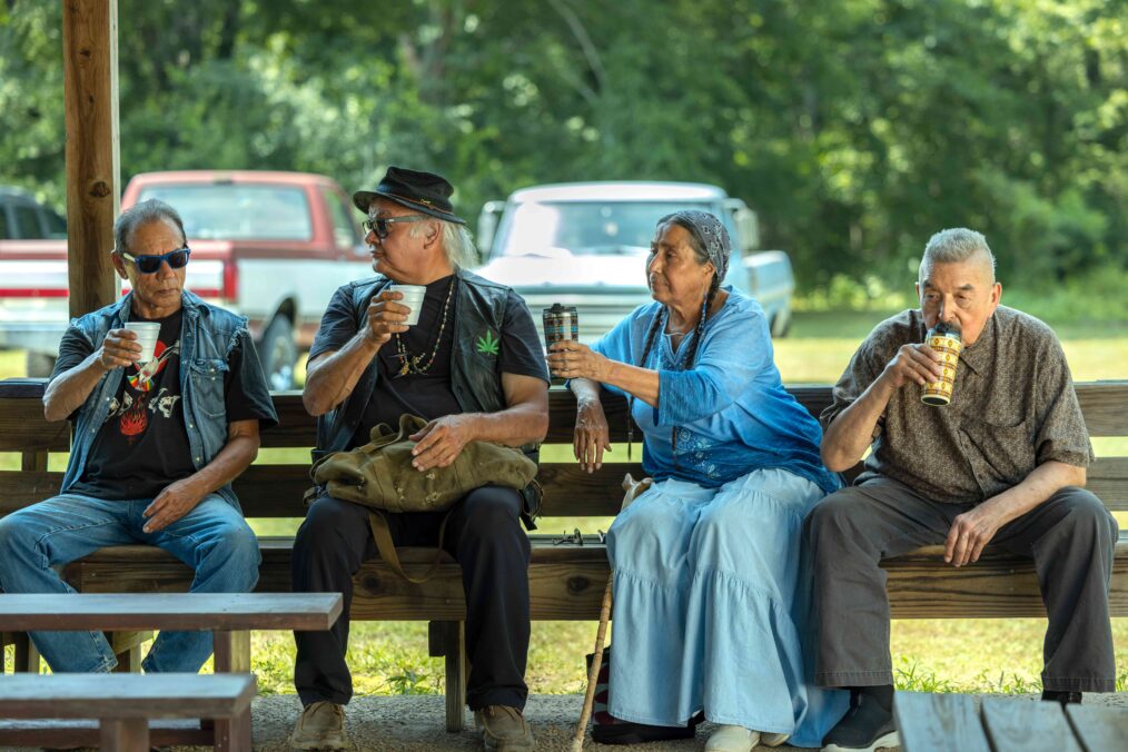 Wes Studi, Gary Farmer, Casey Camp-Horinek, and Graham Greene in 'Reservation Dogs'