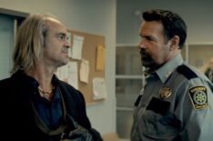 Steven Ogg as Blaine Abel, David James Elliott as Sheriff Wayne Cypress — 'Revival' Season 1 Episode 3 'Reality Check'