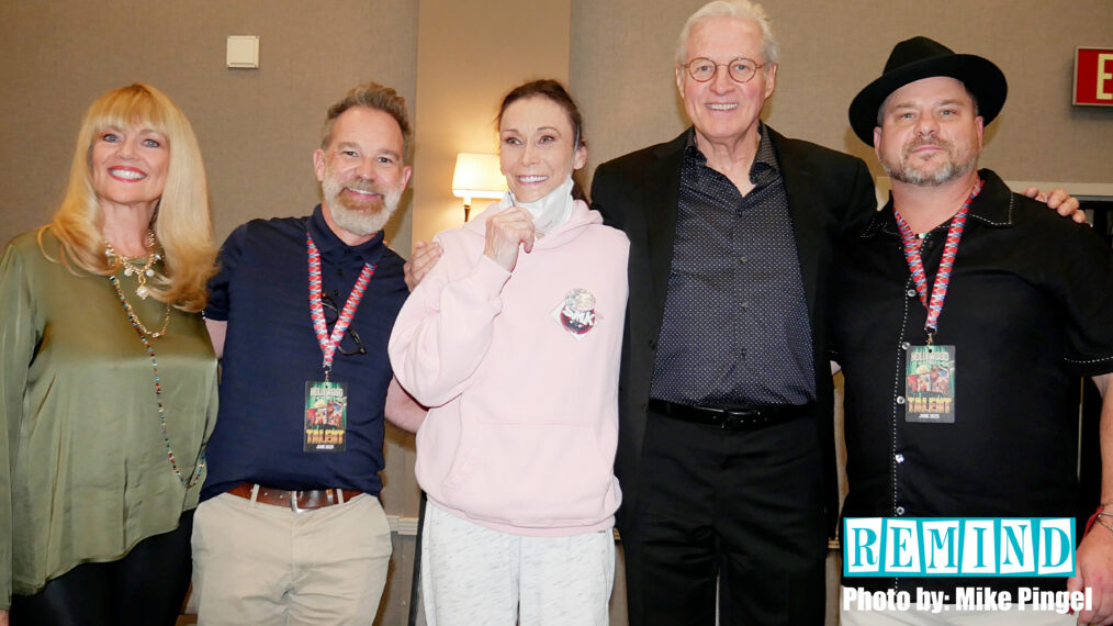 Exclusive Scarecrow and Mrs. King cast reunion, Kate Jackson reunites with Bruce Boxleitner, Greg Morton (Jamie King). Credit: Mike Pingle DO NOT STEAL IMAGE, please contact for permission