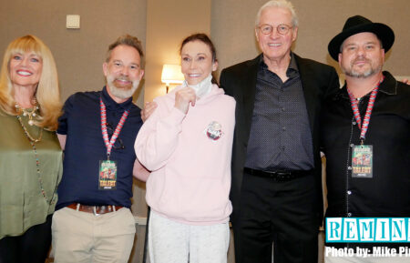 Exclusive Scarecrow and Mrs. King cast reunion, Kate Jackson reunites with Bruce Boxleitner, Greg Morton (Jamie King). Credit: Mike Pingle DO NOT STEAL IMAGE, please contact for permission