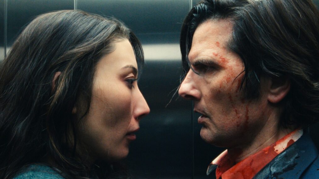 Dichen Lachman and Adam Scott in 'Severance' Season 2