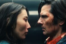 Dichen Lachman and Adam Scott in 'Severance' Season 2