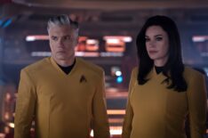 Anson Mount as Capt. Pike and Rebecca Romijn as Una — 'Star Trek: Strange New Worlds' Season 3
