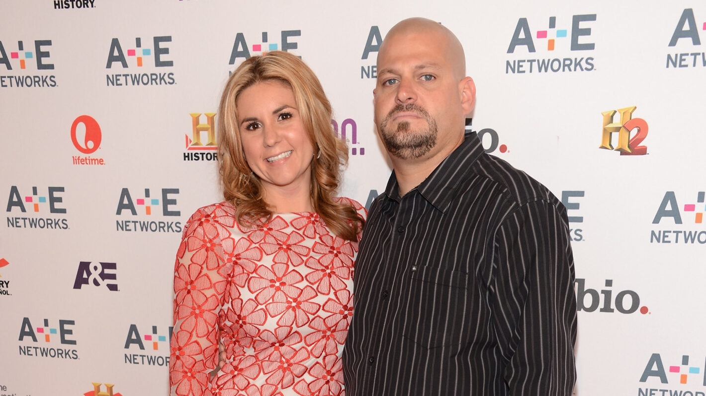 Brandi Passante and Jarrod Schulz of Storage Wars attends the A+E Networks 2012 Upfront