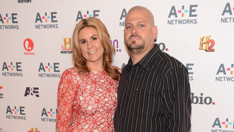Brandi Passante and Jarrod Schulz of Storage Wars attends the A+E Networks 2012 Upfront