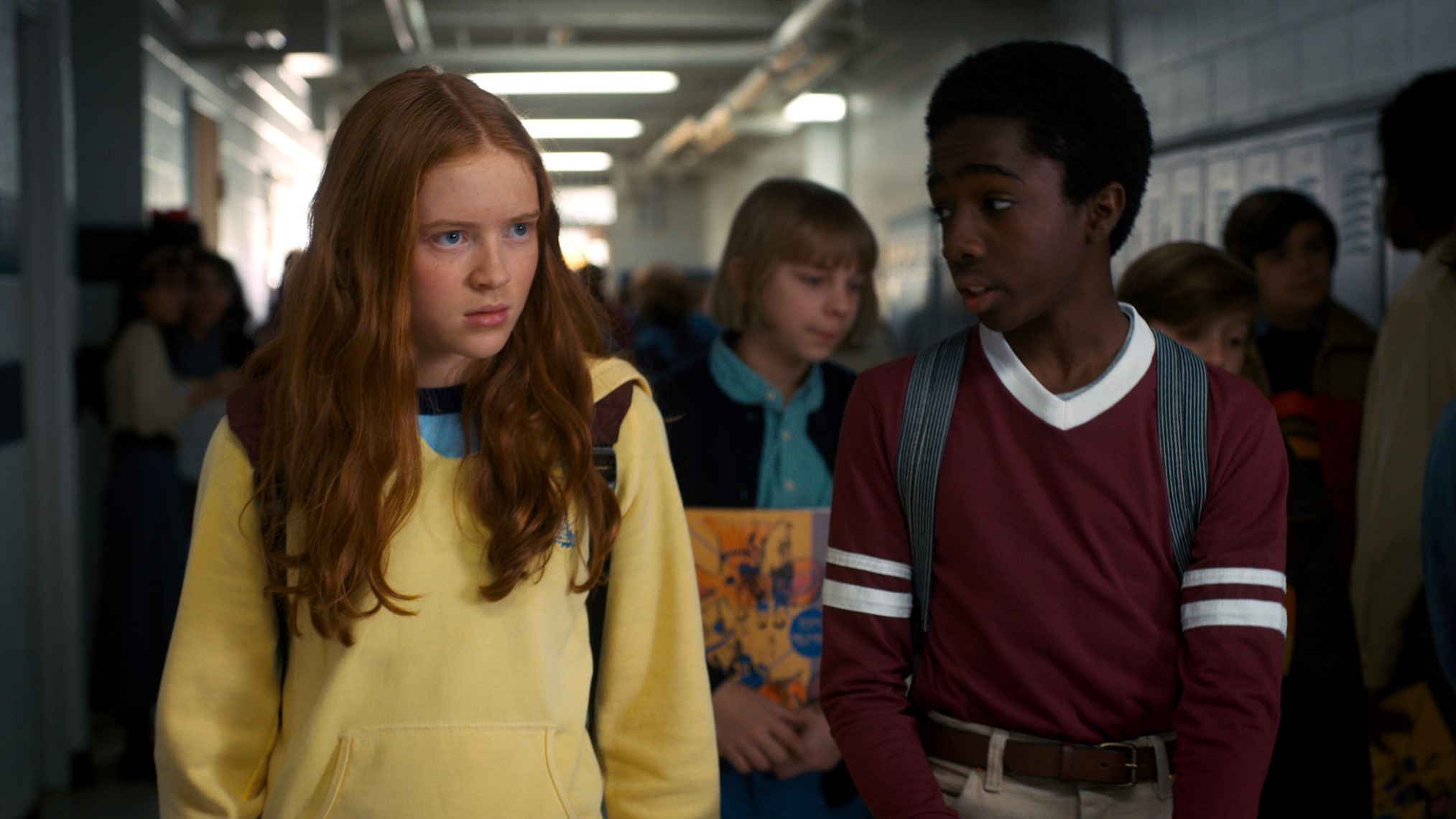 Sadie Sink and Caleb McLaughlin in 'Stranger Things'