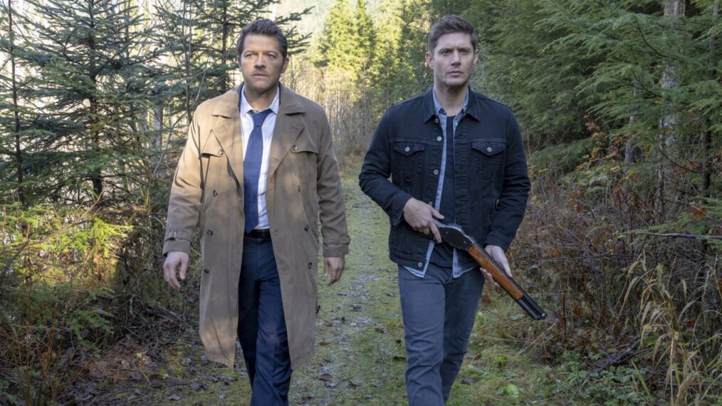 Misha Collins and Jensen Ackles as Castiel and Dean in 'Supernatural.'