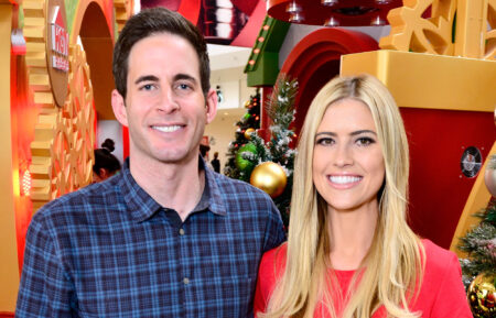 Tarek and Christina El Moussa, hosts of HGTV's hit show Flip or Flop, visited the HGTV Santa HQ